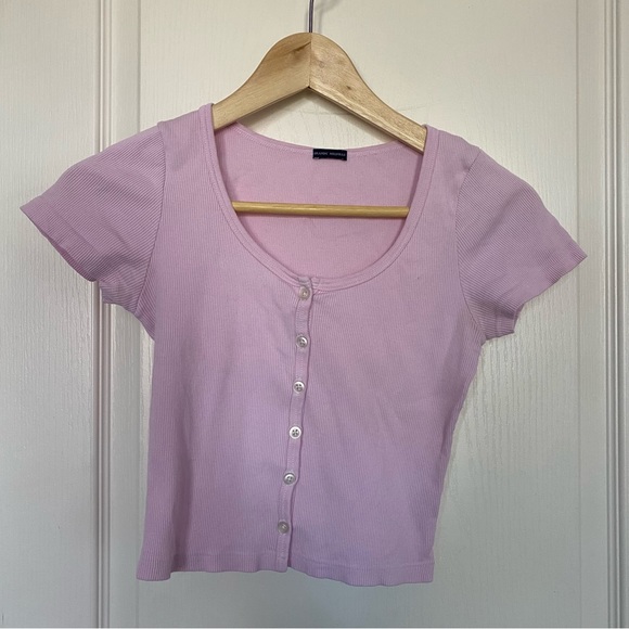 Brandy Melville Pink Button Top - Picture 1 of 3